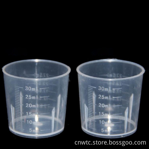 30ml and 15ml Laboratory Plastic Cylinder & Measuring Cups: Precision Tools for Scientific Research and Analysis